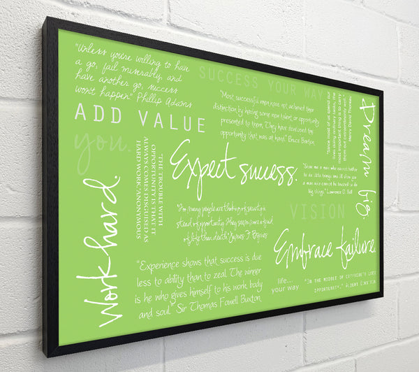 Work Hard Dream Big Expect Success Lime Green