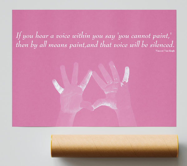 Vincent Van Gogh If You Hear A Voice Pink Giclee Print