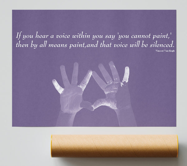 Vincent Van Gogh If You Hear A Voice Lilac Print