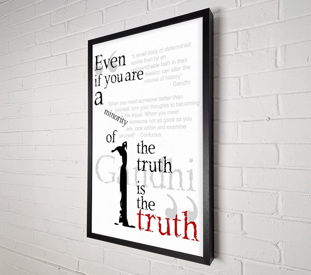  A Canvas Print of Motivational Quote Gandhi The Truth Is The Truth Canvas Print