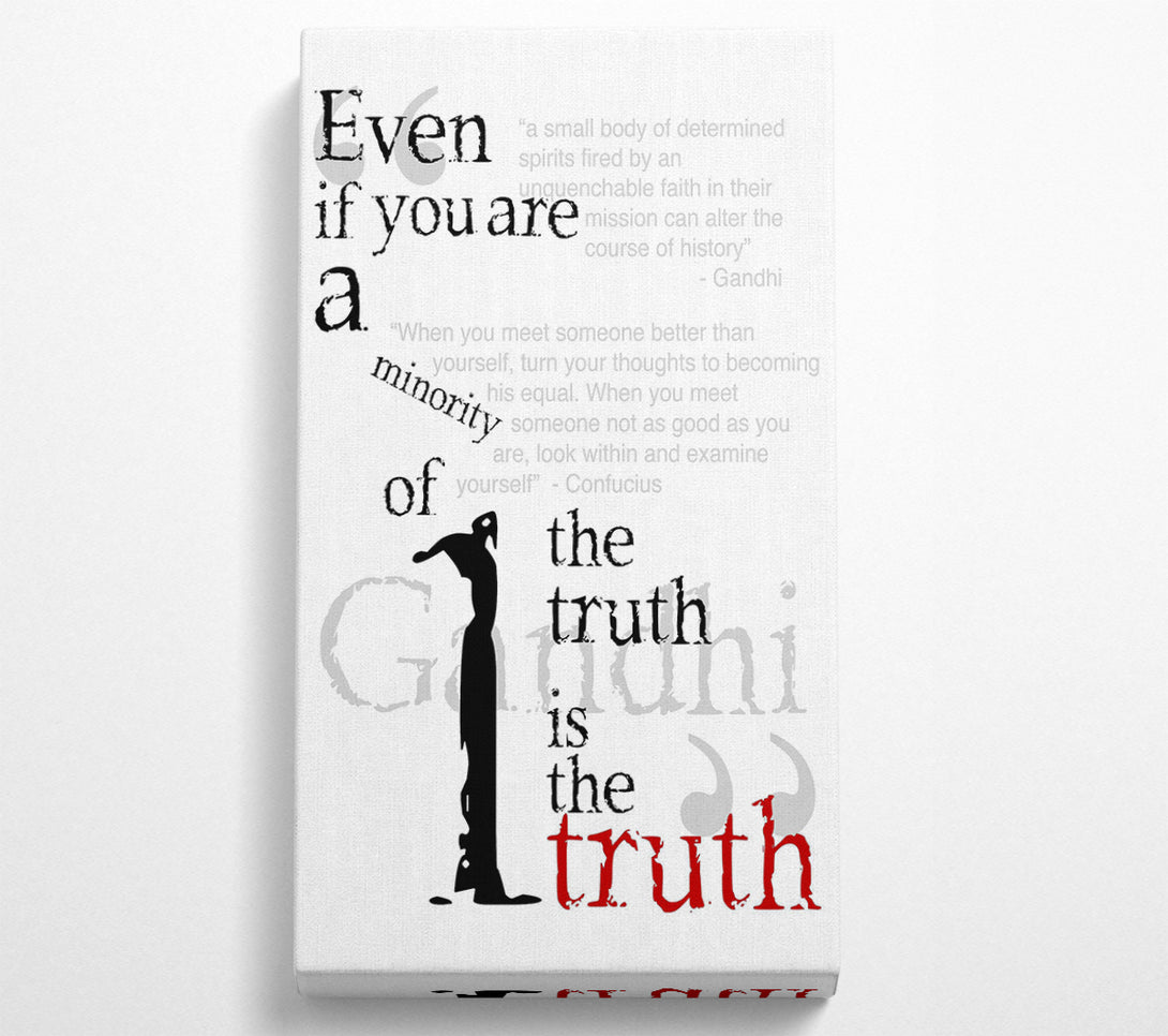  A Canvas Print of Motivational Quote Gandhi The Truth Is The Truth Canvas Print
