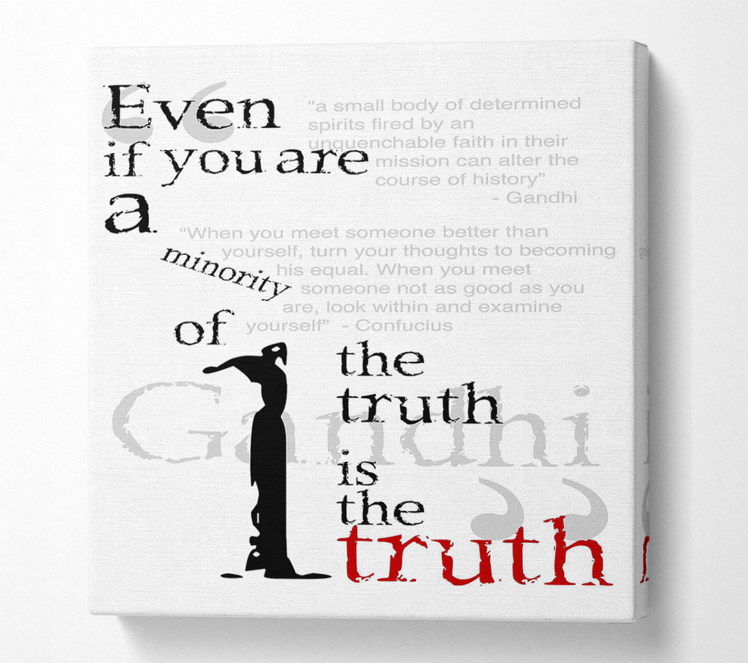  A Canvas Print of Motivational Quote Gandhi The Truth Is The Truth Canvas Print