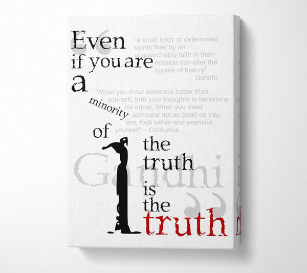  A Canvas Print of Motivational Quote Gandhi The Truth Is The Truth Canvas Print