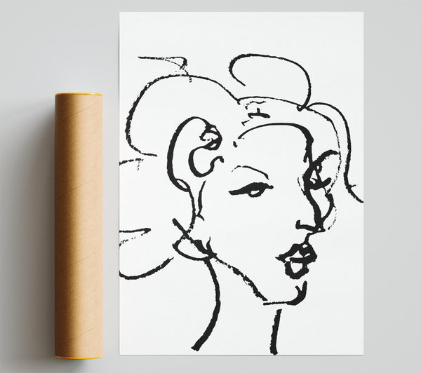 Pretty Lady Sketch Poster