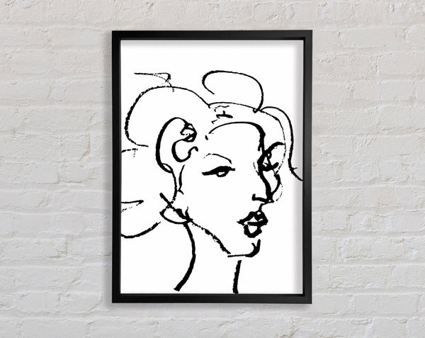Pretty Lady Sketch Framed Print