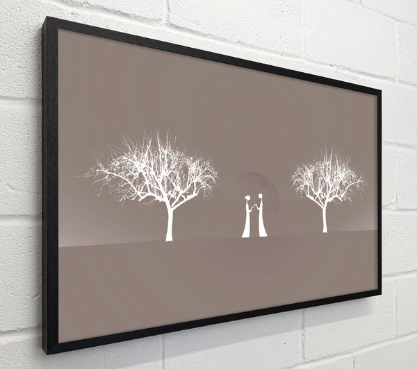 Love Between The Trees And Moon Beige
