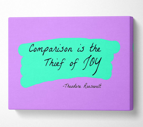  A Canvas Print of Theodore Roosevelt Comparison Is The Thief Of Joy Canvas Art