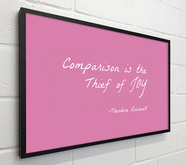 Theodore Roosevelt Comparison Is The Thief Of Joy Pink