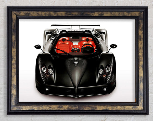 Zonda Jet Black Framed Print