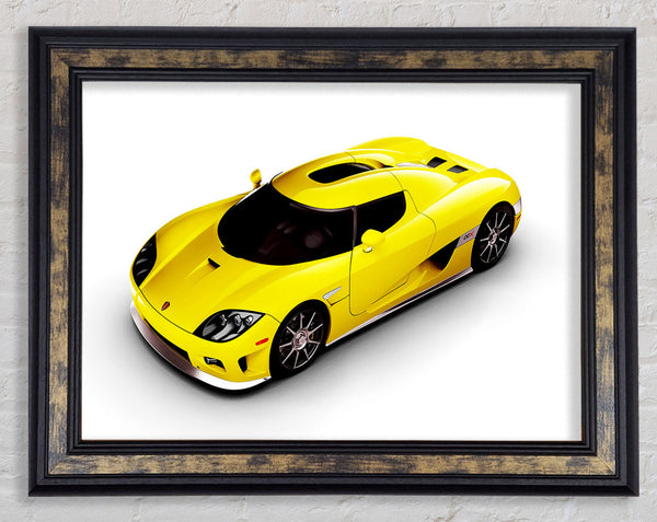 Yellow Keonigsegg Framed Print