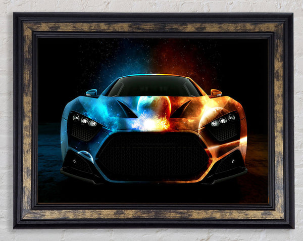 Space Car Framed Print