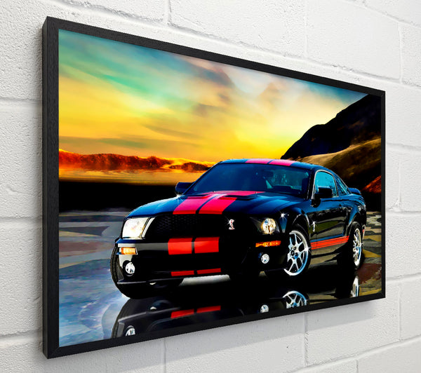Shelby Mustang Red Stripes