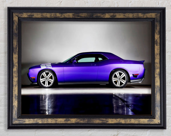 Purple Mustang Framed Print