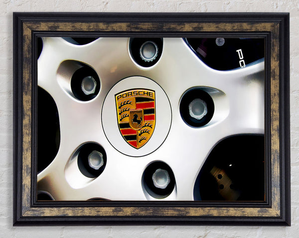 Porsche Wheel Framed Print
