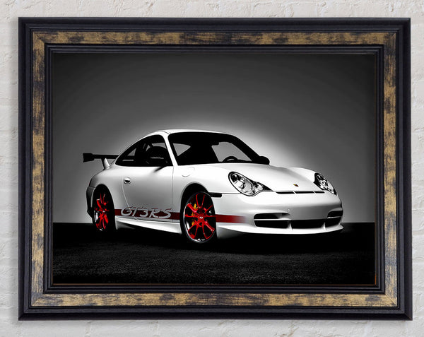 Porsche GT3RS Turbo White Red Framed Print