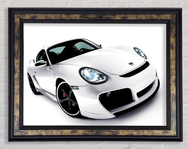 Porsche 911 White Framed Print