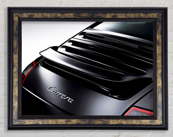 Porsche 911 Rear Black Framed Print