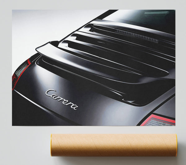 Porsche 911 Rear Black Print