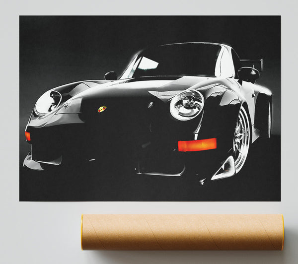 Porsche 911 Black Giclee Print