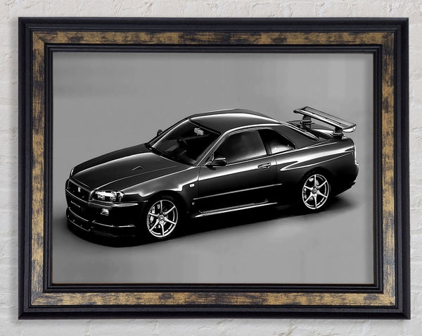 Nissan Skyline Grey Framed Print