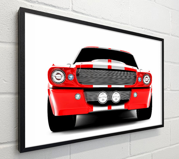 Mustang Red Front Grill