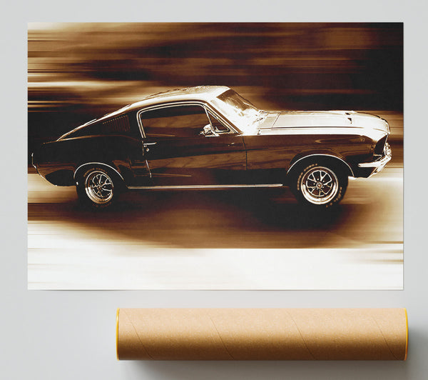 Mustang On The Move Print