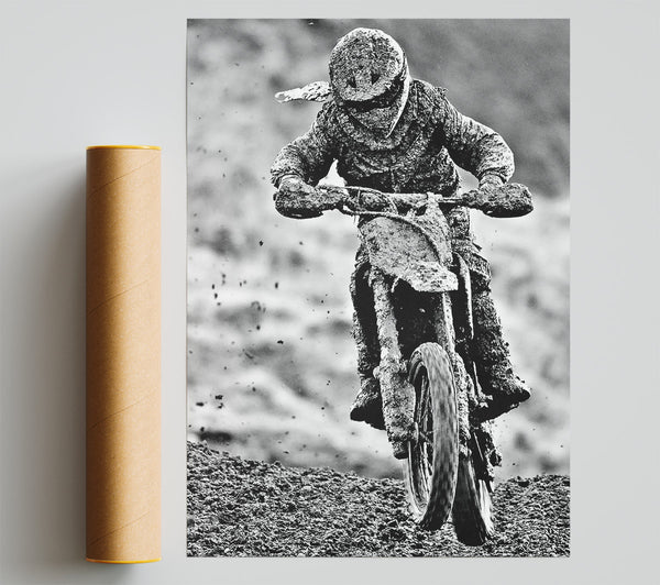 Motorcross Mud Pit Giclee Print