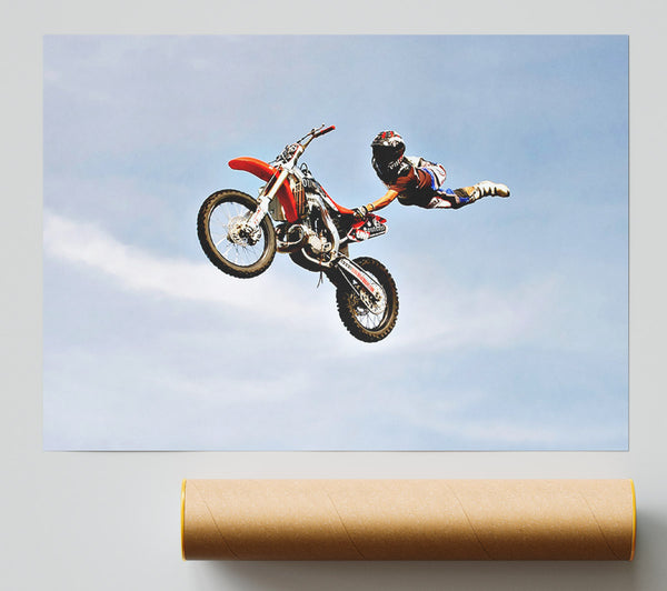 Motorcross Freestyle Giclee Print