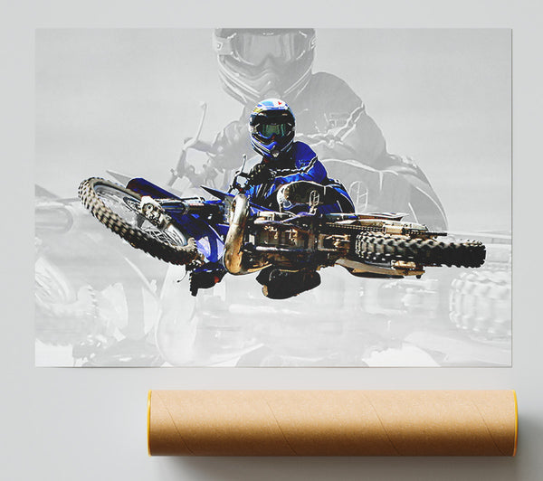 Motorcross Free Styler From Above Giclee Print