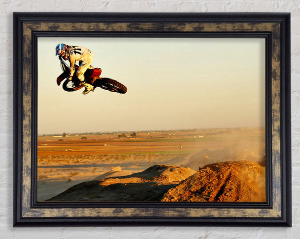 Motorcross Desert Race Framed Print