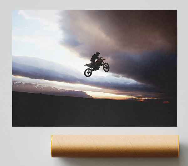 Motorcross Bike Jump Print