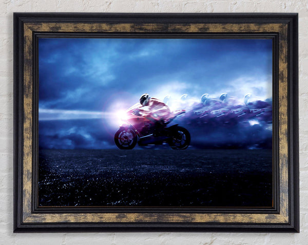 Motor Speed Framed Print