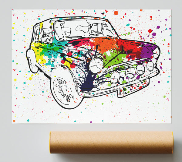 Mini Rainbow Paint Splat Print