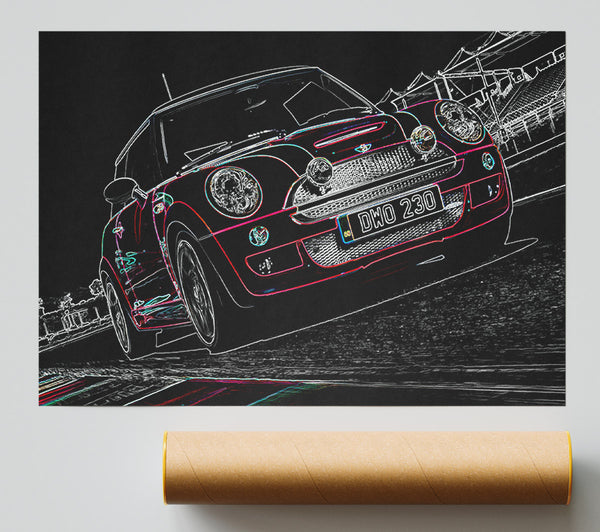 Mini Cooper Track Day Poster