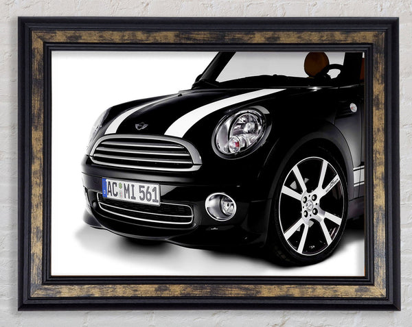 Mini Coop Front Grill Framed Print