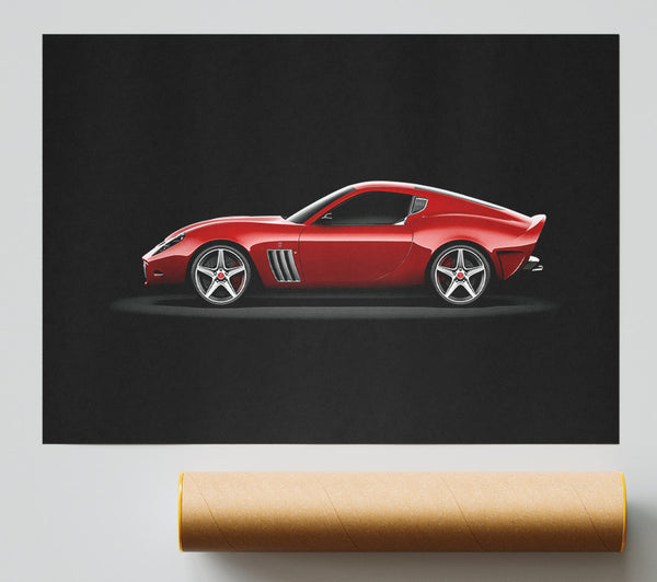 Maserati Red Side Profile Print