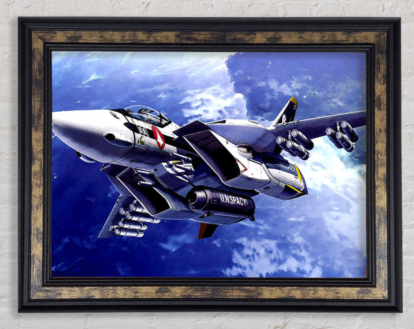 Macross Fighter Framed Print