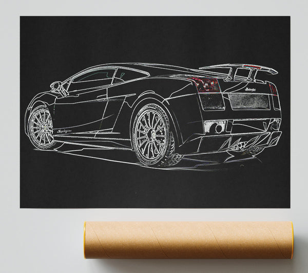 Lamborghini Rear Poster