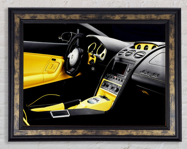 Lamborghini Stunning Interior Framed Print