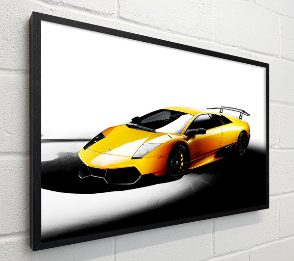 Lamborghini Side Profile Yellow