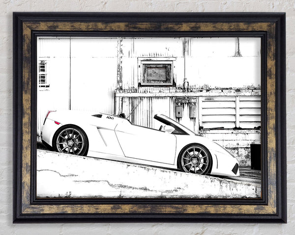 Lamborghini Gallardo Spyder Adv1 Wheels Framed Print