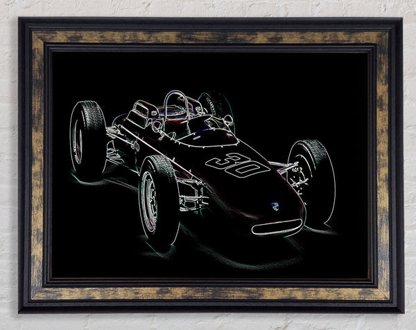 Formula One Retro Framed Print