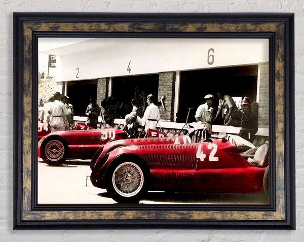 Formula One Classic Pit Stops Framed Print