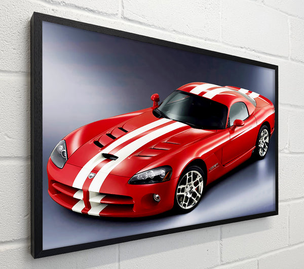 Ford Mustang Red White Stripes