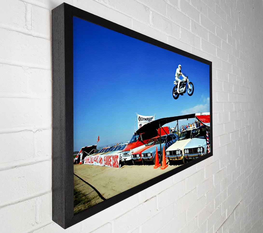  A Canvas Print of Evel Knievel Car Jump Canvas Art
