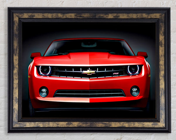 Chevy Camaro Front Grill Framed Print