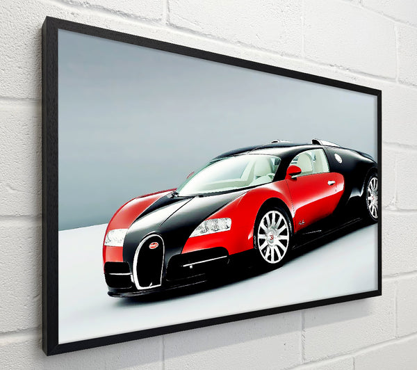 Bugatti Veyron Red And Black Side Profile