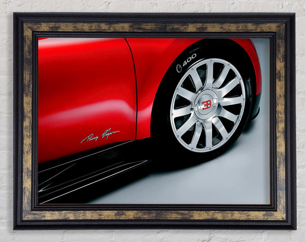 Bugatti Wheel Framed Print