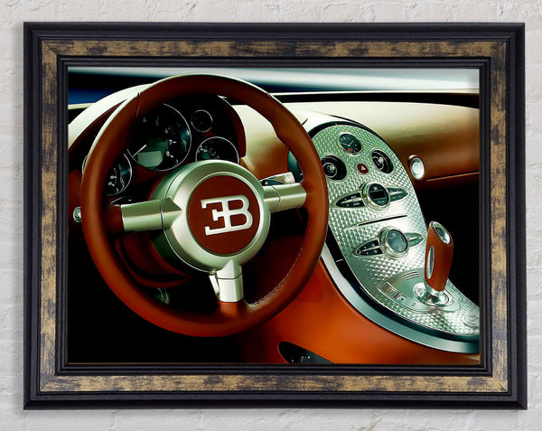 Bugatti Veyron Interior Framed Print