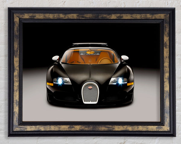 Bugatti Veyron Black Framed Print